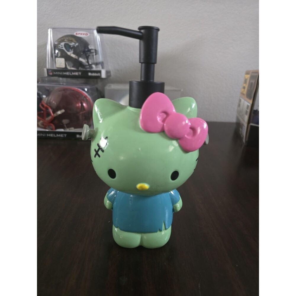 Hello Kitty Frankenstein Soap Lotion Dispenser Halloween Sanrio Green Pink Bow
